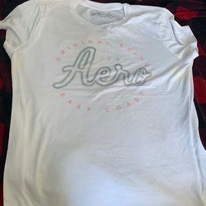 white aero postal shirt